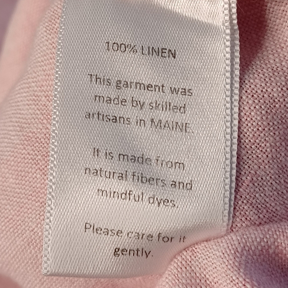 Studio 412 Pale Pink 100% Linen Sz M Short-Sleeve Dress - Picture 10 of 16